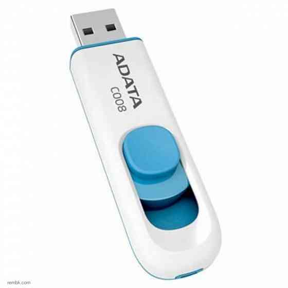 Флэш-память USB_ 32 GB A-DATA Classic C008 AC008-32G-RWE USB2.0 белый/синий |Гарантия Макеевка