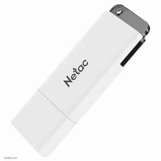 Накопитель USB 3.0 128GB Netac NT03U185N-128G-30WH U185, белый |Гарантия Макеевка