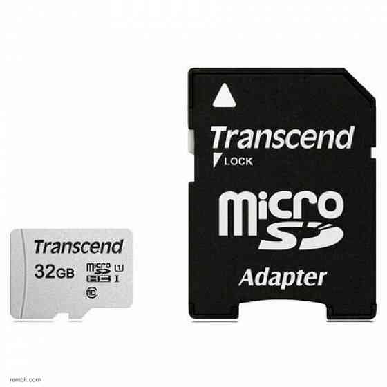 Карта памяти 32GB Transcend TS32GUSD300S-A microSDHC Class 10 U1 300S + адаптер |Гарантия Макеевка
