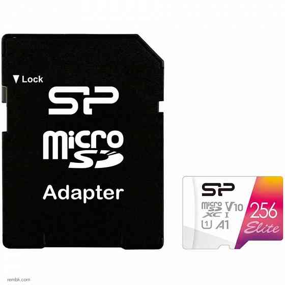 Флеш карта microSDXC 256GB Silicon Power SP256GBSTXBV1V20SP Elite + adapter по доступной цене |Гарантия Макеевка