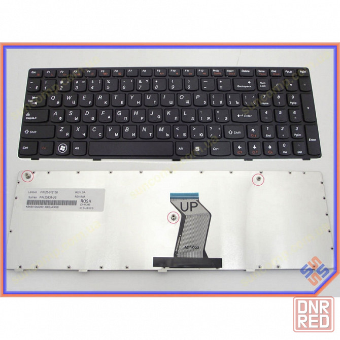 Клавиатура ноутбука LENOVO IdeaPad Z560, Z565, G570, G575, G560, G560E, G560A, G565 ( RU Black ) |Гарантия Донецк - изображение 1