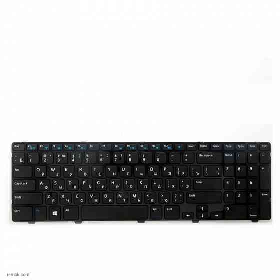 Клавиатура для ноутбука Dell Inspiron 15, 3521, 3537, 15R, 5537. Плоский Enter. Чёрная, с чёрной рамкой. PN: NSK-LA00R |Гарантия Донецк