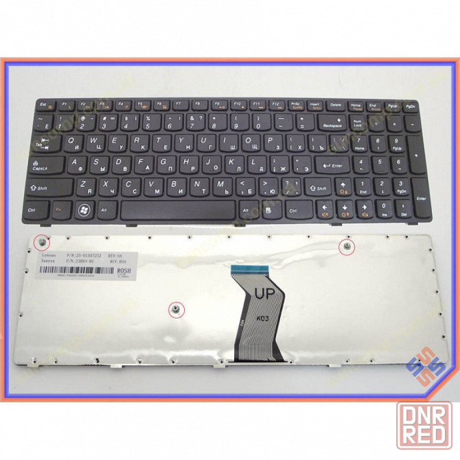 Клавиатура ноутбука LENOVO IdeaPad V570, B570, B575, V580, B580, B590, V590, Z570, Z575 ( RU Black). OEM |Гарантия Донецк - изображение 1