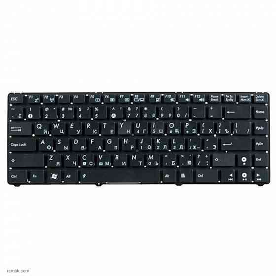 Клавиатура для ноутбука Asus для Eee PC 1201, 1215, 1225, UL20, U24A, U24E, черная без рамки, гор. Enter |Гарантия Донецк