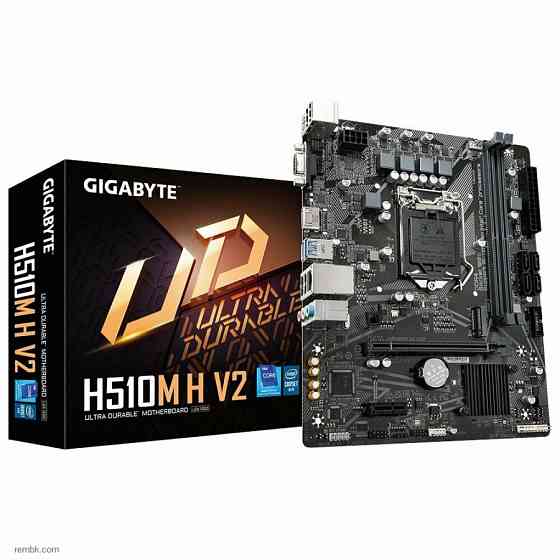Материнская плата gigabyte h510m h v2, socket 1200, intelh470, 2xddr4, matx, rtl в макеевке днр | Гарантия Донецк