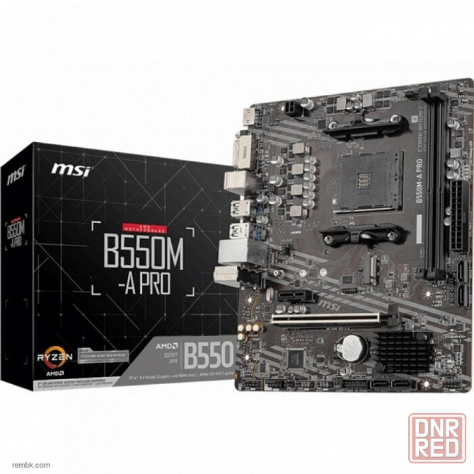 Материнская плата msi b550m-a pro, microatx, поддержка sli, с 2 разъемами m.2 по доступной цене в макеевке днр | Гарантия Донецк - изображение 1
