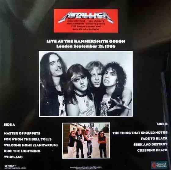 Виниловая пластинка LP "Metallica"- "Live At The Hammersmith Odeon 1986 " Донецк