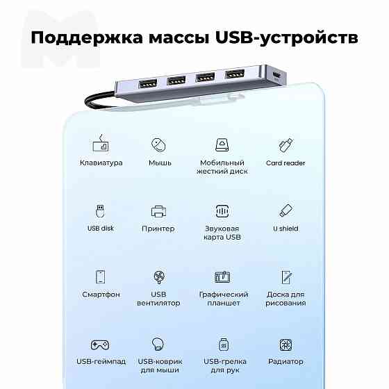 USB-Хаб - Ugreen CM219, 1.5 метра, концентратор 3.0, переходник Донецк