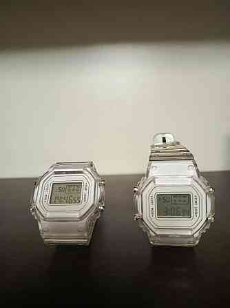 Часы белые прозрачные в стиле Casio Донецк