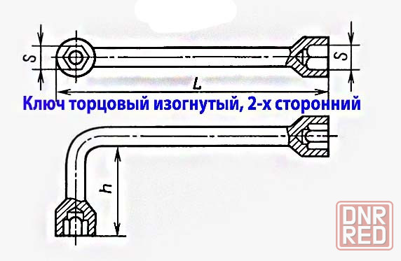 Ключ торцовый 27х30, изогнутый, с внутренними 6-гранниками, оцинкованный. Донецк - изображение 8