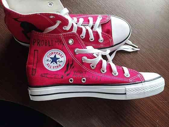 Кеды Converse с росписью Донецк