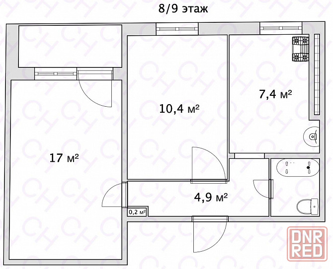 Продаётся 2-х комн.квартира 45 кв.м. Мариуполь - изображение 9