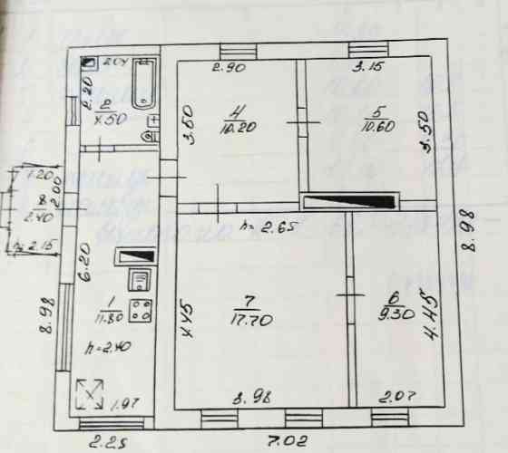 Снижена цена Продам дом из 4-х комнат пл. б. комиссаров Донецк