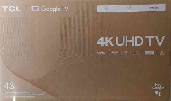 Телевизор TCL 43" 43V6B 4K Ultra HD Bluetooth Wi-Fi Direct Android 11, металлический корпус, черный Донецк