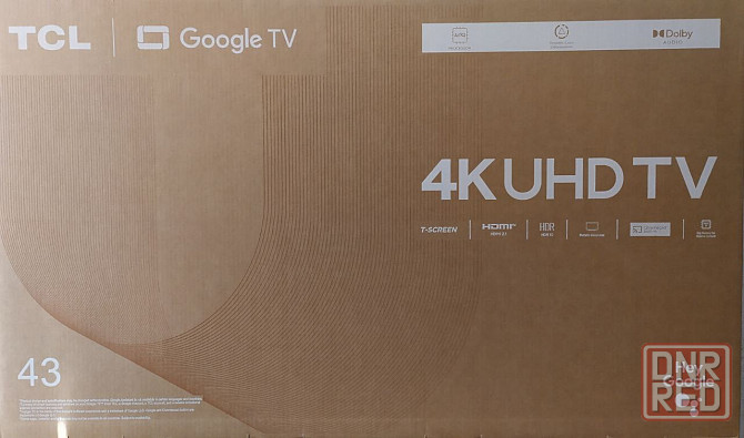 Телевизор TCL 43" 43V6B 4K Ultra HD Bluetooth Wi-Fi Direct Android 11, металлический корпус, черный Донецк - изображение 1