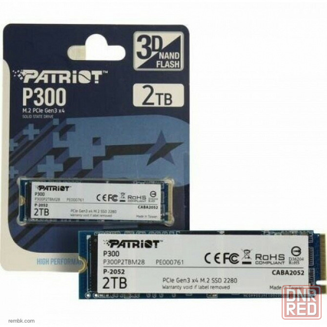 Твердотельный накопитель ssd m.2 nvme patriot memory p300 (p300p2tbm28) 2тб | Гарантия Макеевка - изображение 1