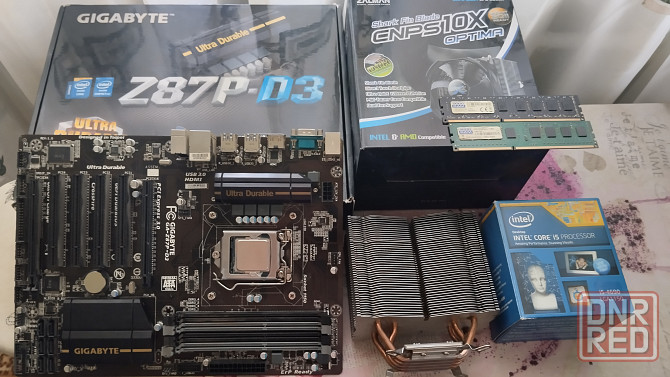 Комплект: материнка Gigabyte, проц i5, оператива DDR3 и башня Zalman Донецк - изображение 1