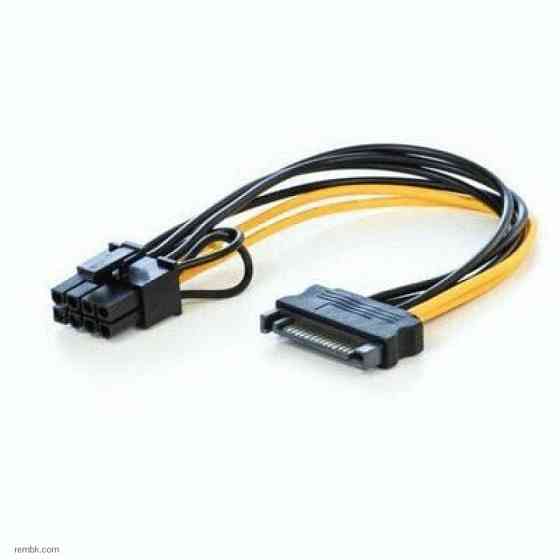 Переходник SATA 15pin на PCI-E 8 (6+2) pin |Гарантия Макеевка
