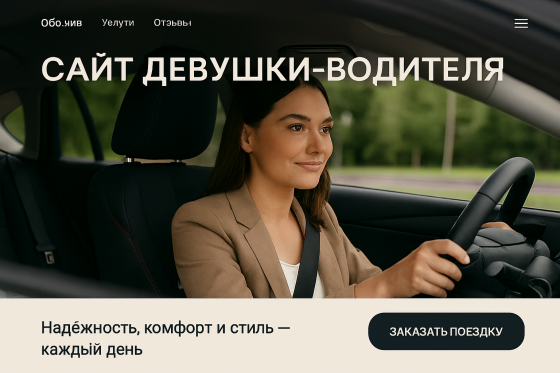 Продам готовый сайт для личного водителя (девушки-водителя). Под ключ! Донецк