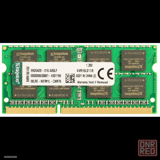 Оперативная память SO-DIMM DDR3L Kingston ValueRAM 8Гб (1.35v) 1600 МГц CL11 (KVR16LS11/8) |Гарантия Макеевка - изображение 1