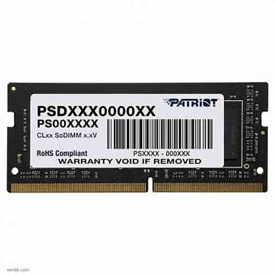 Оперативная память SO-DIMM DDR4 Patriot Memory 8Гб 3200 МГц CL22 (PSD48G320081S) |Гарантия Макеевка
