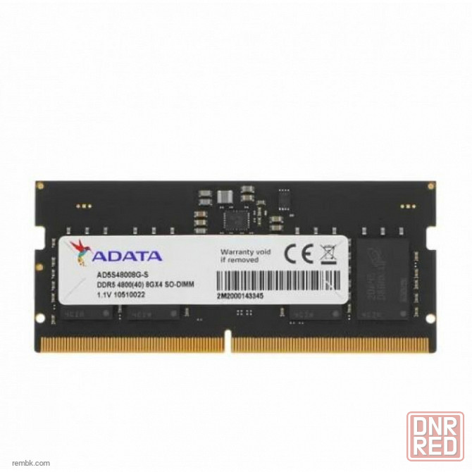 Оперативная память SO-DIMM ADATA DDR5 8GB AD5S48008G-S по доступной цене |Гарантия Макеевка - изображение 1