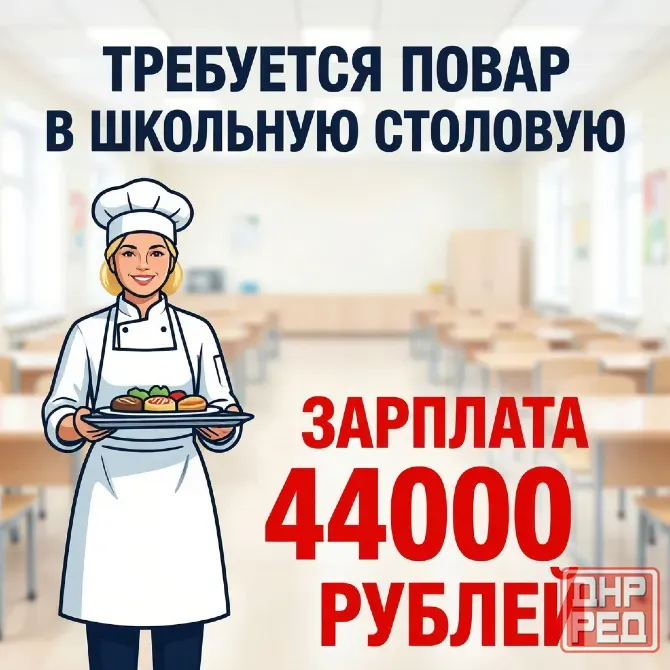 Требуется повар в школьную столовую Донецк - изображение 1