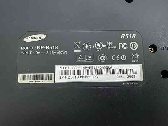 Ноутбук Samsung R518 T3000 DDR2 2Gb Hdd 160Gb Win7 Донецк