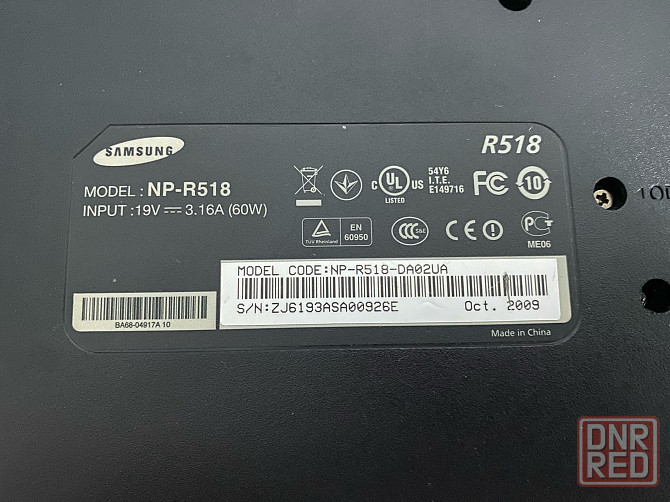 Ноутбук Samsung R518 T3000 DDR2 2Gb Hdd 160Gb Win7 Донецк - изображение 1