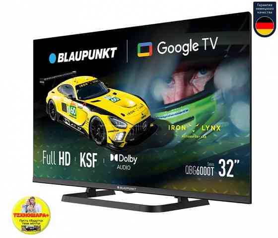 32" тв BLAUPUNKT 32QBG6000T. QLED/FullHD/Smart/Android14|GoogleTV/HDR/Голос Донецк