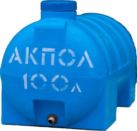 Бочка пластиковая горизонтальная 100 литров Акпол Донецк