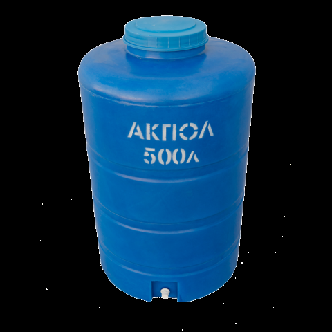 Вертикальный пластиковый бак для воды 500 литров Акпол (высота 127 см) Донецк