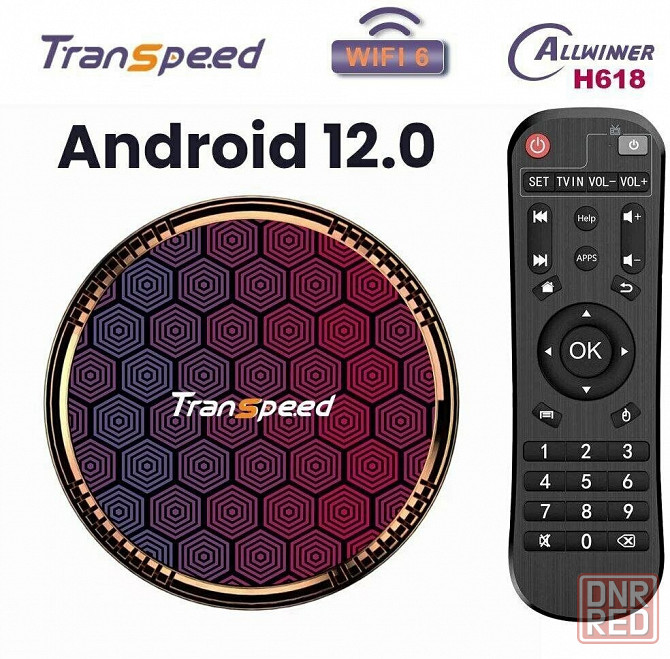 приставка transpeed allwinner h618 android 12 ram/rom 4/32Gb,blutu.в новом состоянии Донецк - изображение 2