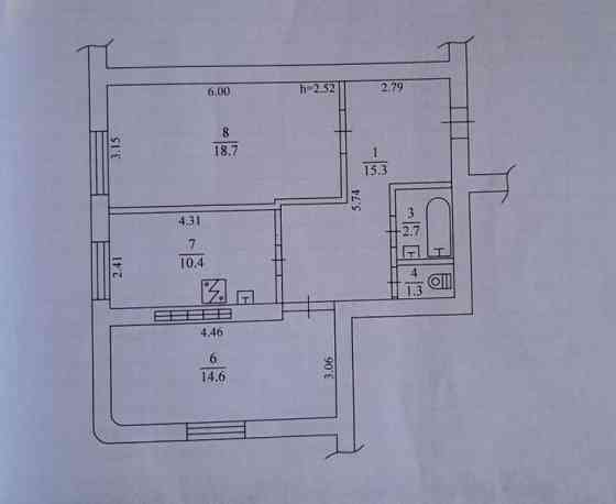 Продаю 2-х комнатную квартиру в Ворошиловском районе, ул. 25 летия ркка Донецк