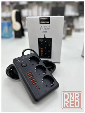 Удлинитель ( сетевой фильтр) с Type-c и USB портами Донецк - изображение 6