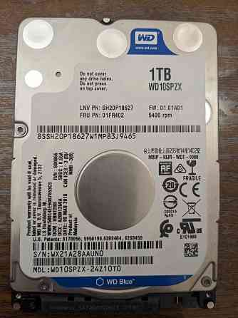 Жёсткий диск для ноутбука WD 1Tb Макеевка