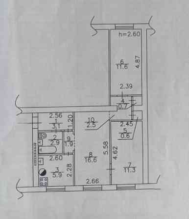 Продаю 3-х комнатную квартиру в Киевском районе, пр. Партизанский Донецк