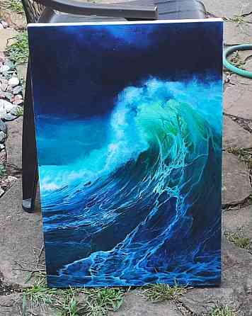 Картина написанная маслом на холсте Макеевка