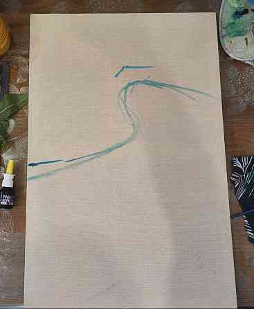 Картина написанная маслом на холсте Макеевка