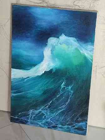 Картина написанная маслом на холсте Макеевка