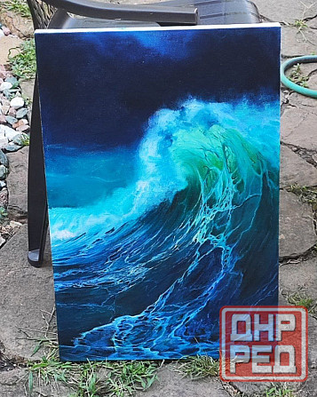 Картина написанная маслом на холсте Макеевка - изображение 6