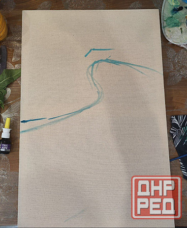 Картина написанная маслом на холсте Макеевка - изображение 4