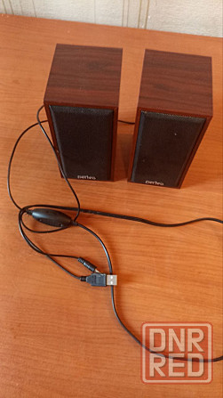 Колонки Perfeo "CABINET" 2.0, мощность 2х3 Вт (RMS), махагон, USB Донецк - изображение 1