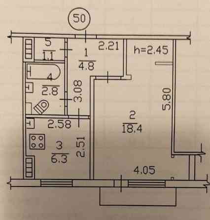 Продается 1-комнатная квартира Киевский райисполком. Донецк