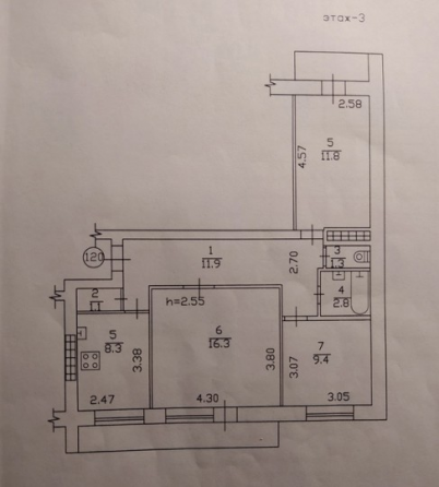 Продаётся 3-комнатная квартира пр. Дзержинского Донецк