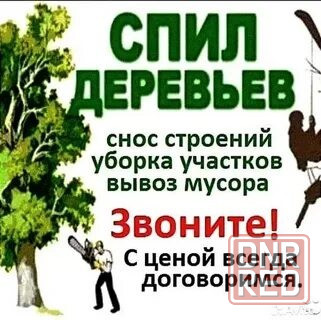 Спил деревьев, демонтаж ,расчистка участков,вывоз мусора ,веток Луганск - изображение 1