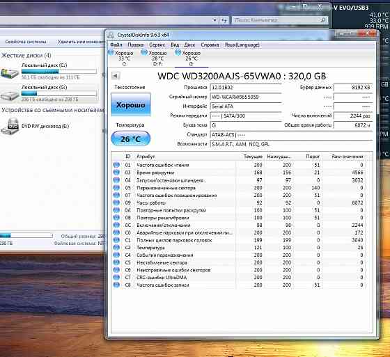 2 HDD 3.5, на 250Гб и 320Гб в молодом возрасте Донецк