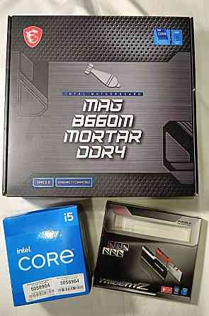 Комплект MSI B660M mortar + I5 12400 + 32 Gb озу Донецк