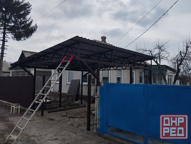 Изготовление навесов для автомобиля/дома/дачи под ключ. По всему днр Донецк - изображение 2
