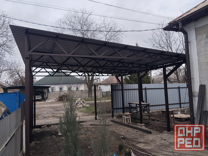 Изготовление навесов для автомобиля/дома/дачи под ключ. По всему днр Донецк - изображение 3